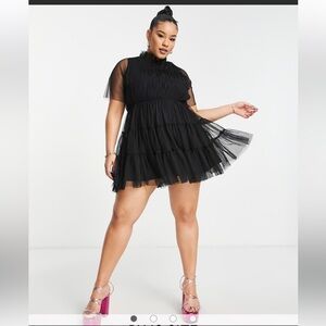 Chic Black Tiered Mini Dress